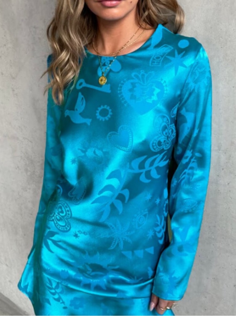 Never Fully Dressed Women 12 Turquoise Sundazed Summer Mini Soho Dress NWT